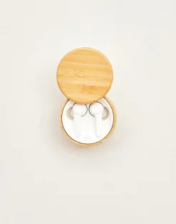 Natura Selection Airpods Caja Bambú Redonda