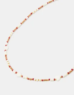 Natura Selection Collar Beads Corazones Nácar