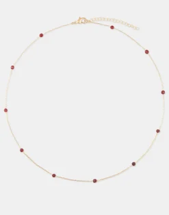 Natura Selection Collar Dorado Piedra Color