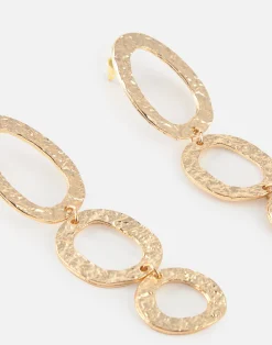 Natura Selection Pendientes Largos Aros Ovalados
