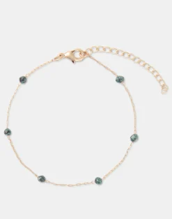 Natura Selection Pulsera Dorada Piedra Color