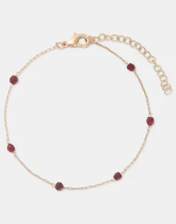 Natura Selection Pulsera Dorada Piedra Color